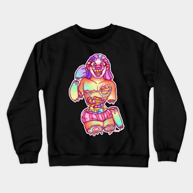 Candy Clown Crewneck Sweatshirt by Queen_Glacia